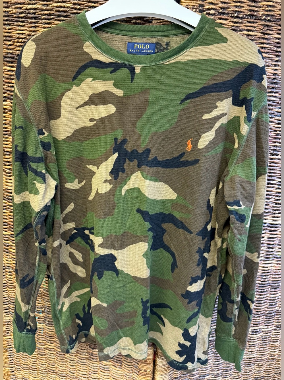 Polo‎ Ralph Lauren- Camo Thermal Sleepwear L/S Shirt-XL